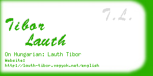 tibor lauth business card